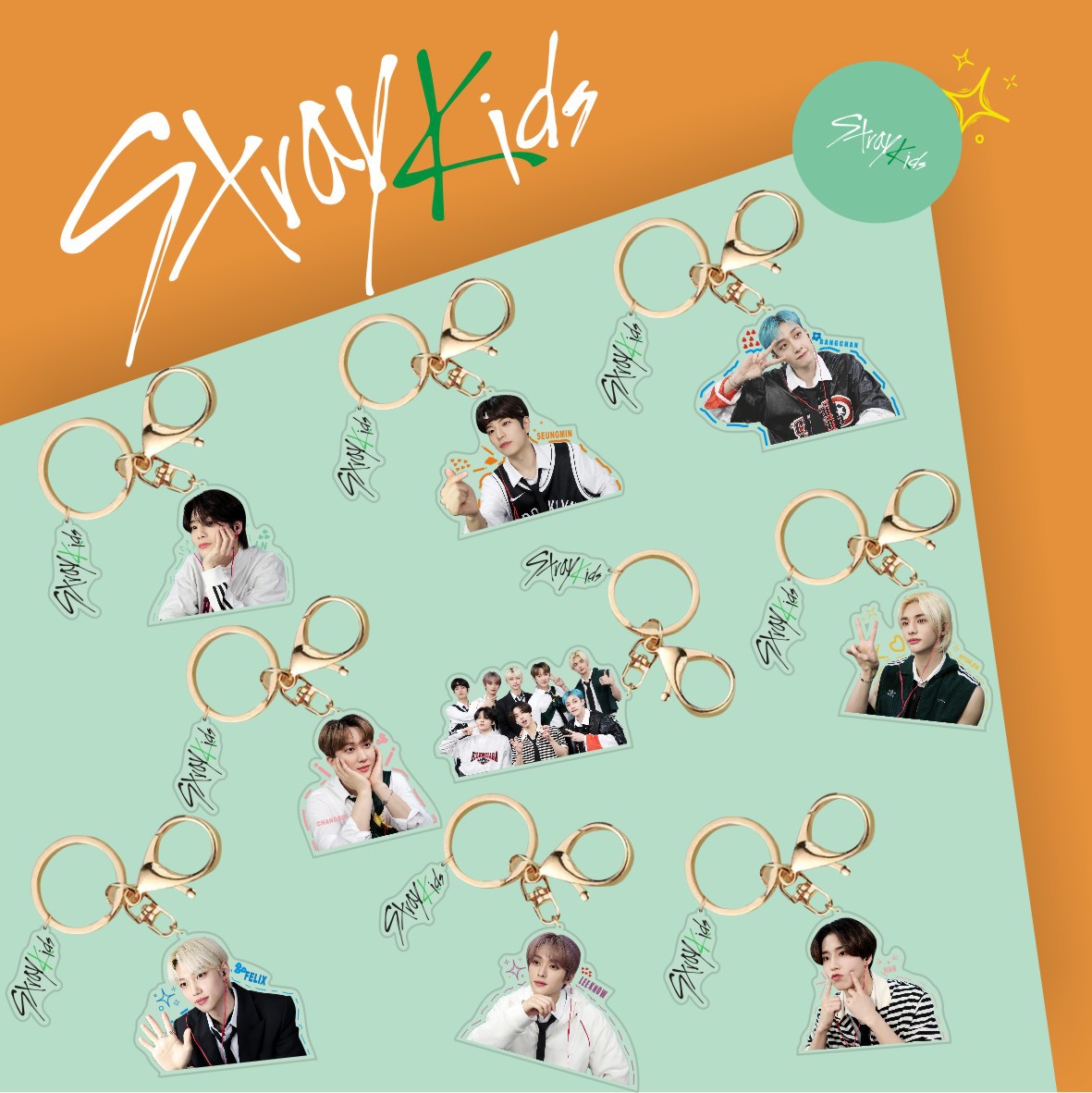 Stray KidsODDINARY>亞克力鑰匙扣立牌鑰匙掛件飾品周邊同款ins