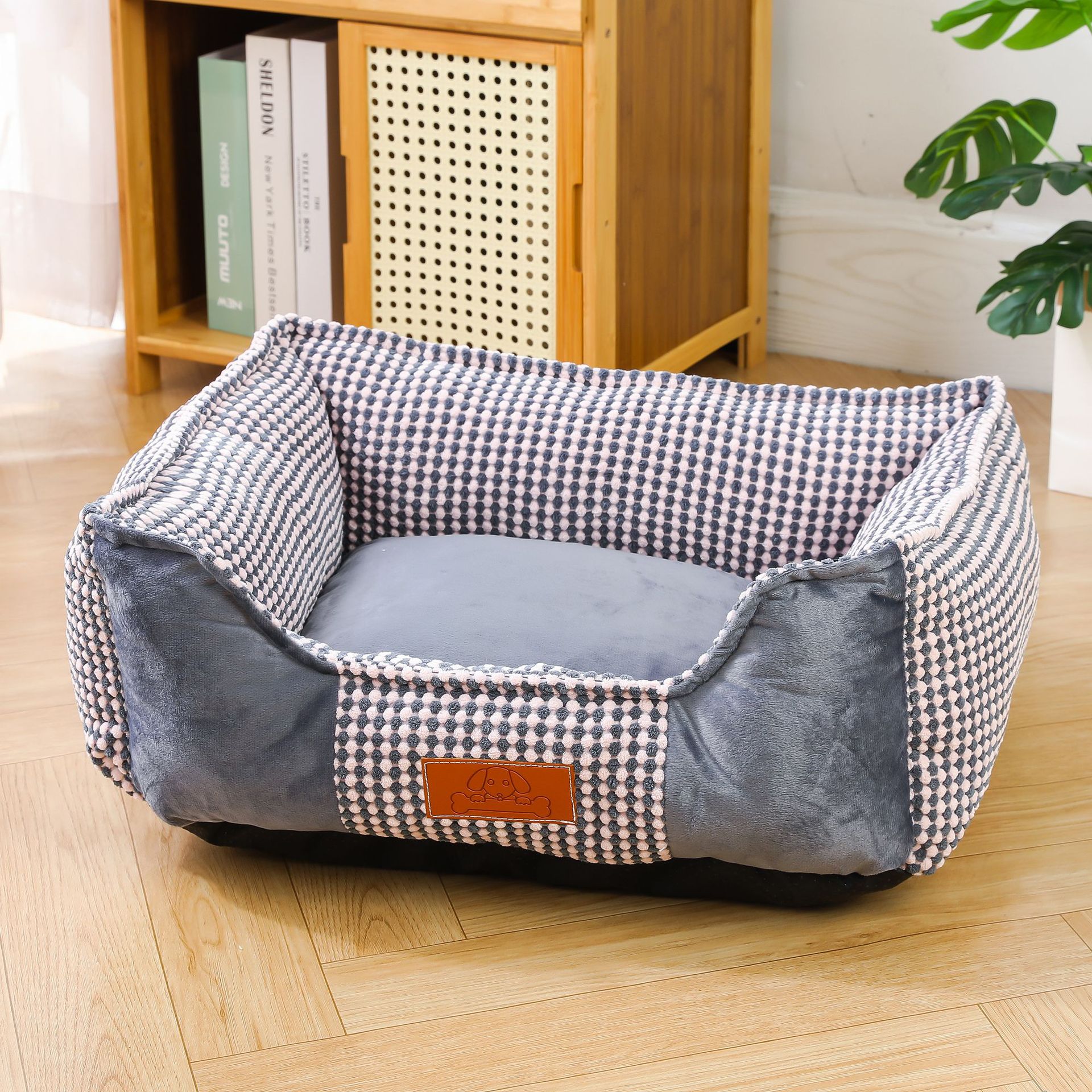 Nueva alfombra para perros a cuadros para mascotas Four Seasons estilo universal guarida para gatos antideslizante cómoda alfombra para dormir para gatos alfombra cuadrada