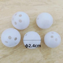 24mm五孔球婴儿玩具配件响球 响铃五孔铃铛 环保塑料球形铃铛厂家