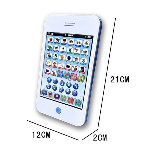 Cross-border Amazon best-selling new children's touch screen large simulated phone English enlightenment early education machine learning toy