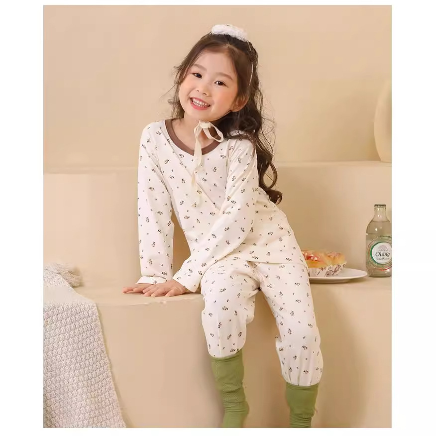 Set de ropa de casa para niños otoño y invierno chaqueta de otoño pantalones de otoño bebé de otoño dos piezas set de ropa de bebé de algodón lycra