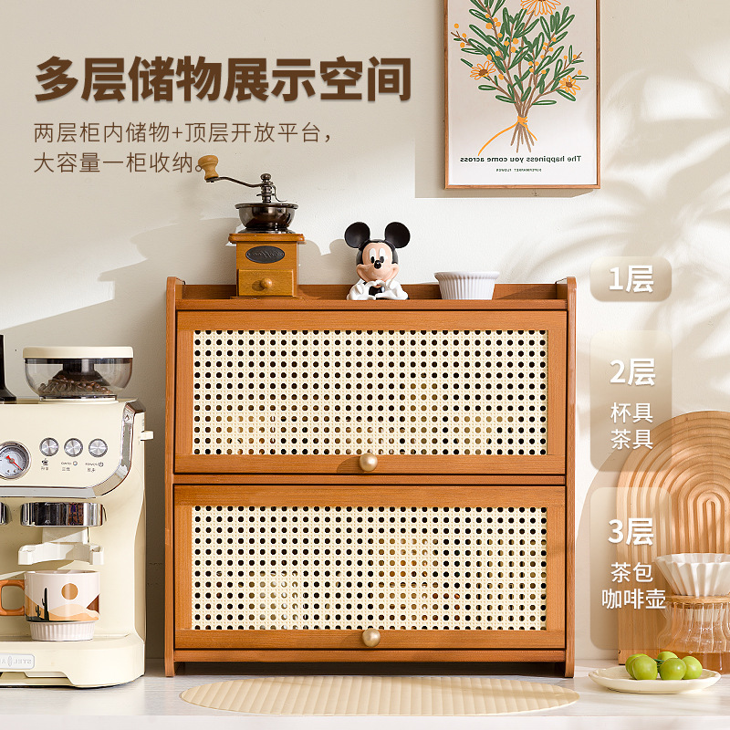中古风桌面杯柜防尘水杯置物架餐桌杯子收纳架咖啡杯马克杯储物柜|undefined
