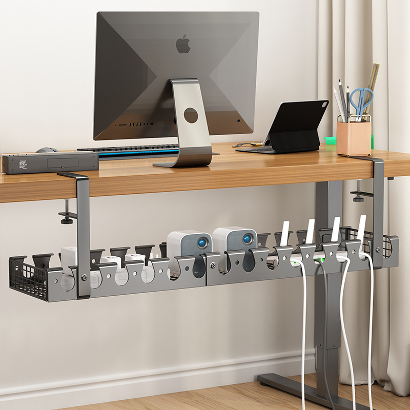 Under-Desk Cable Organizer, Punch-Free Computer Desk Bottom Wire Socket Cable Organizer, Trough Line Organizer, Cable Routing Artifact Under-Desk Cable Organizer, Punch-Free Computer Desk Bottom Wire Socket Cable Organizer, Trough Line Organizer, Cable Routing Artifact