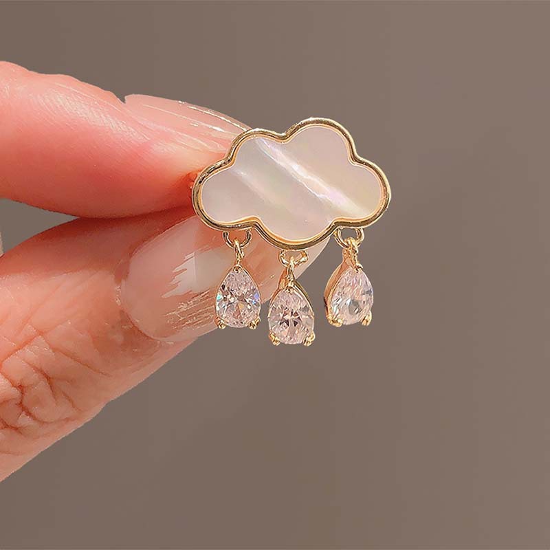 Anti-Glow Button Collar Artifact Cloud Brooch High-Level Women's Fixed Clothes Pin Cardigan Coat Corsage Accessories