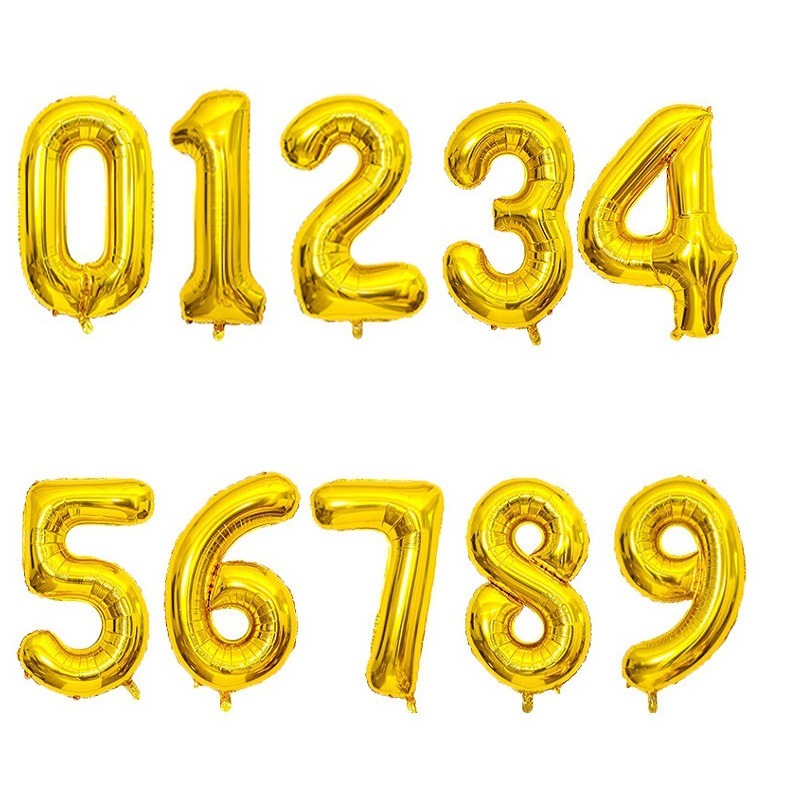 40 pulgadas grandes globos de aluminio digital oro blanco plata oro rosa verde globos digitales al por mayor