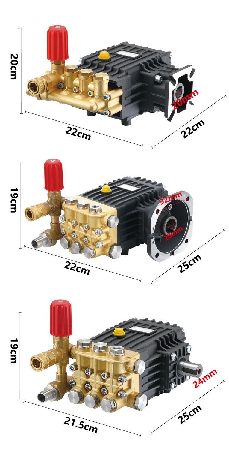 Green Front Flying Cat High-Pressure Washer Pump Head Car Wash Machine Assembly Humidification Pump Head Ceramic Plunger Pump