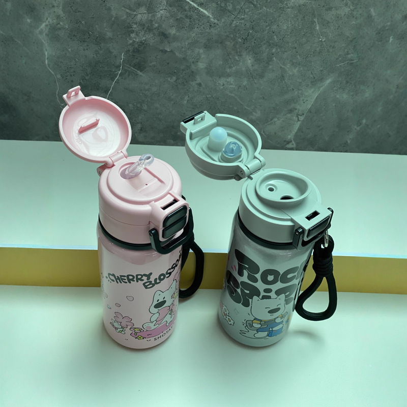 尚泰双饮新款水杯一键弹盖真空便携保温杯儿童不锈钢保温杯批发|undefined