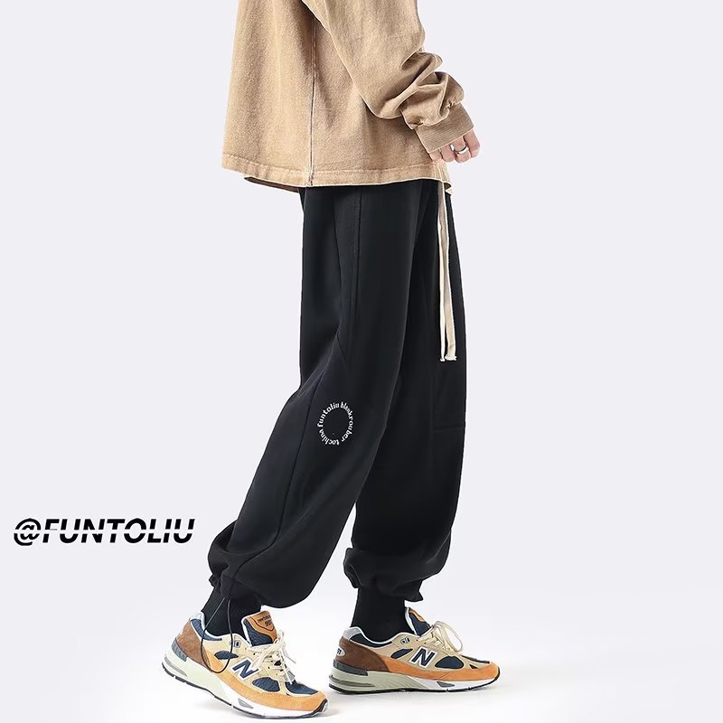 American style High Street letter black motion sweatpants  Spring Trend hiphop Easy leisure time trousers