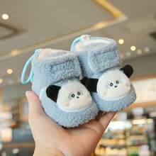 婴儿不掉鞋秋冬加绒加厚防滑学步鞋软底学走路棉鞋小童宝宝0-15月