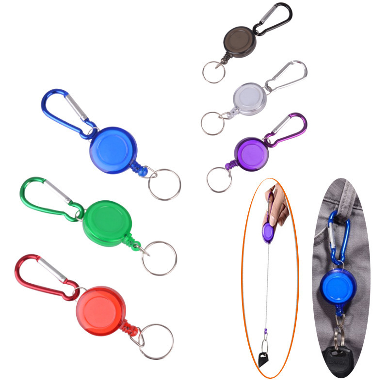 5# gourd buckle key chain fishing key ring puller key chain pendant retractable buckle easy to pull