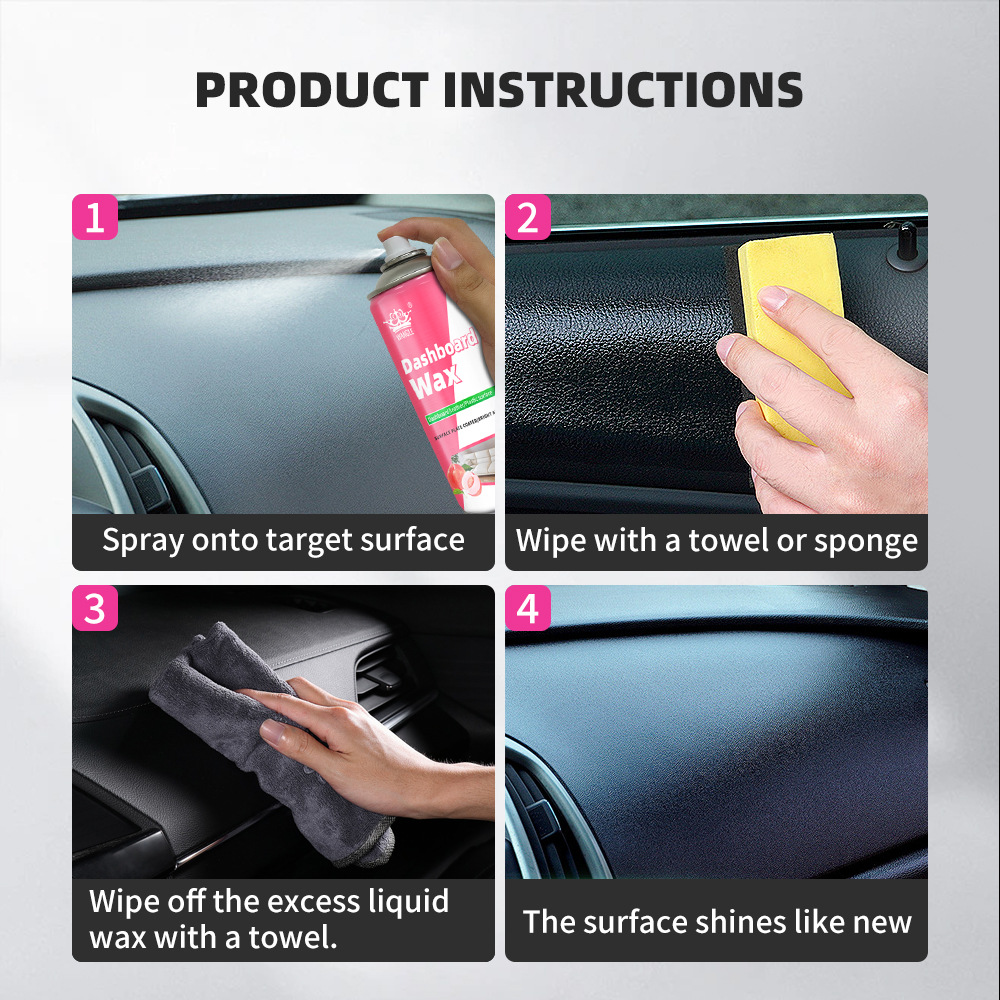English dashboard wax, car instrument leather renovation and polishing agent, plastic furniture maintenance and cleaning care wax, tire wax