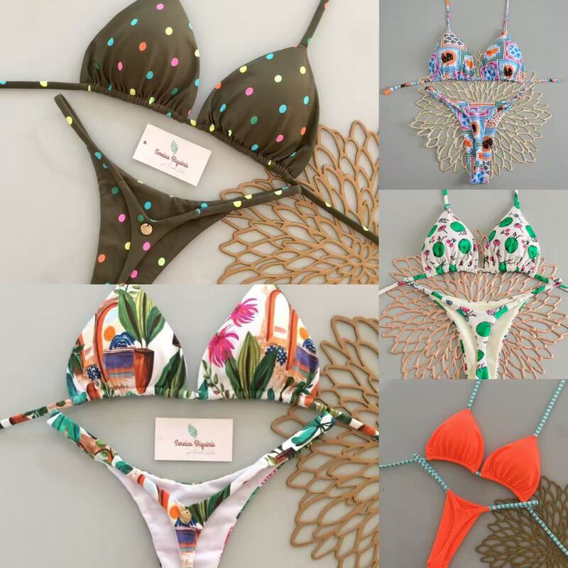 2026 New Cross-Border European and American Bikini Sexy Brazilian Thong Two-Piece Swimsuit Foreign Trade Swimwear 2026 New Cross-Border European and American Bikini Sexy Brazilian Thong Two-Piece Swimsuit Foreign Trade Swimwear