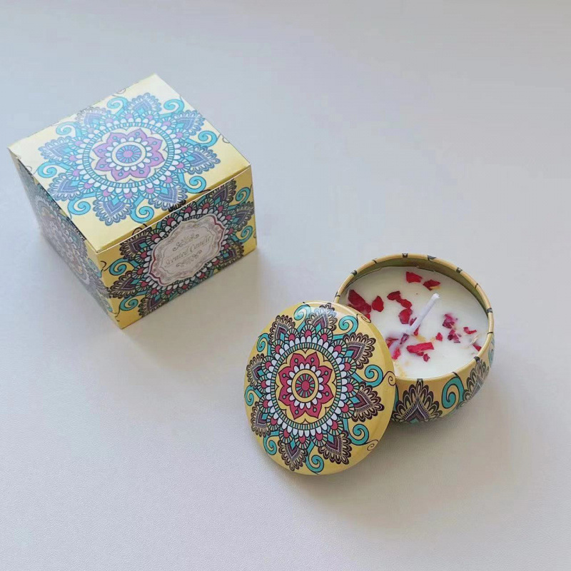 ¿Cara de soja transfronteriza con cera seca de flores? Regalos de cumpleaños de boda flores de flores de vela aromática