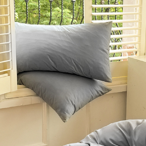 Single Piece Solid Color Flocked Bedding Set - Simple and Versatile Pillowcase 48*74cm Single Student Dormitory Pillowcase