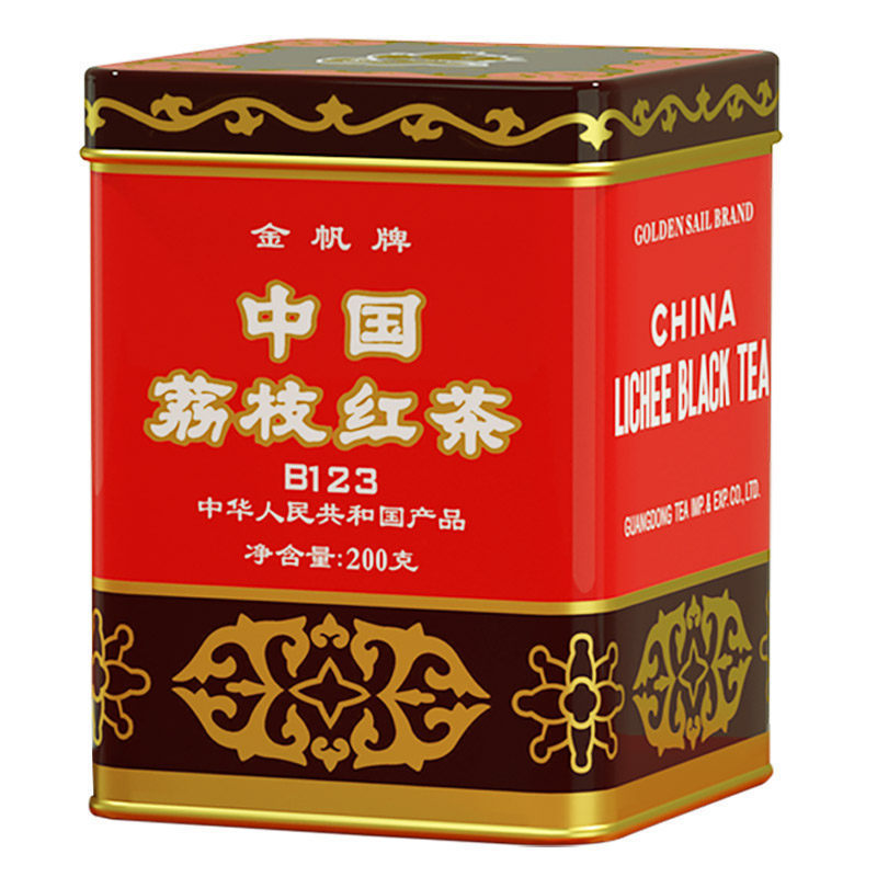 Golden Sail Brand/金帆 Chinese Lychee Black Tea 200G/Can, Sweet Aftertaste, Suitable for Self-Drinking or Hosting Guests Golden Sail Brand/金帆 Chinese Lychee Black Tea 200G/Can, Sweet Aftertaste, Suitable for Self-Drinking or Hosting Guests