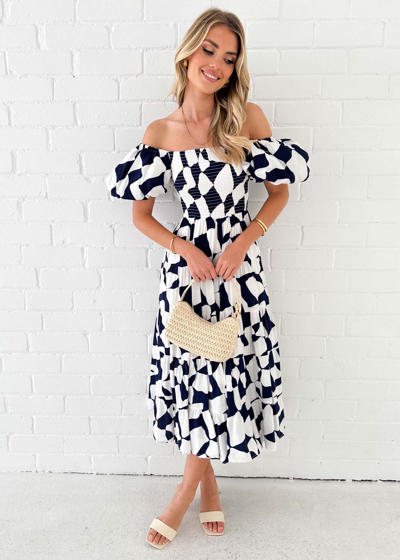 Women's Regular Dress Elegant Classic Style Boat Neck Short Sleeve Flower Maxi Long Dress Travel Daily display picture 1