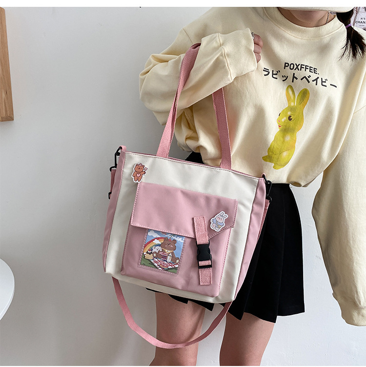 Fashion Contrast Color Shoulder Messenger Bag Wholesale display picture 5