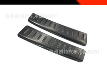 18款英菲尼迪QX50专用改装不锈钢后备箱踏板 黑钛拉丝内置后护板