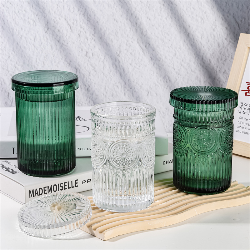 Retro europeo sol de vidrio vertical taza de agua taza de té taza de bebida espesar taza de café casero taza de leche taza de jugo