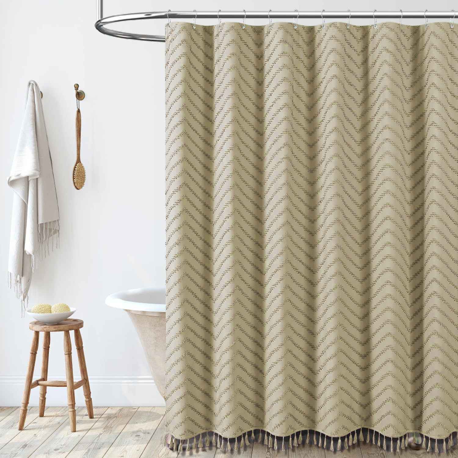 갈색 물결 모양의 절화