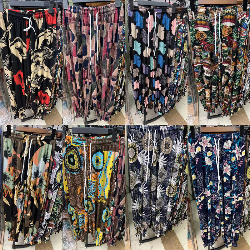 Women's clothing ice and snow silk trousers Alibaba wholesale website 1688 cheap stall running Jianghu clothes