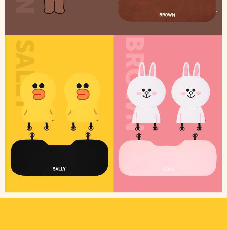 Cartoon Cute Brown Bear Internet Celebrity Car Seat Cushion, Universal for All Seasons, Half-Cover Seat Cover, Goddess Car Seat Cushion, Car Seat Cover