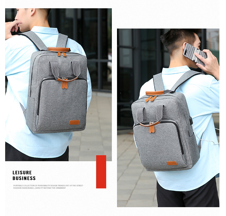 New large-capacity casual and simple hand-held backpack, business commuting schoolbag, short-distance business trip casual computer backpack undefined