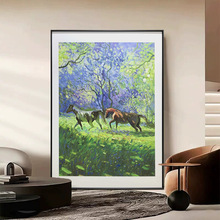 中古北欧好寓意客厅装饰画新中式卧室挂画现代简约沙发背景墙油画