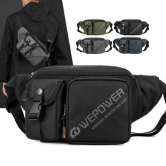 WEPOWER新型男性旅行胸バッグシンプルで軽やかなウエストバッグファッション防水シングルショルダーバッグ