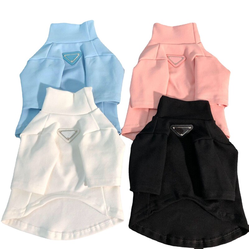 Directly from the Manufacturer: Dog Base Layer Shirt with High Collar, Suitable for Small Dogs Like Teddy, French Bulldog, Schnauzer, Trendy Pet Clothing
