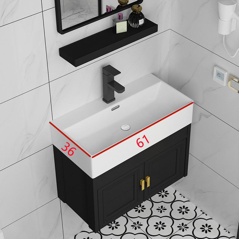 Pequeño apartamento baño gabinete esquina mini lavabo más estrecho lavabo combinación ancho 30cm