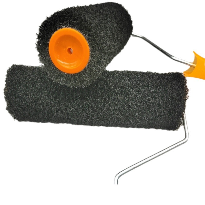 Cepillo de rodillo de masilla negra rodillo de alambre de nailon de alta elasticidad esponja textura herramienta de alimentación de masilla cepillo de rodillo