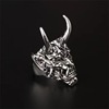 Mask hip-hop style, ring, fashionable universal jewelry, accessory, European style, on index finger