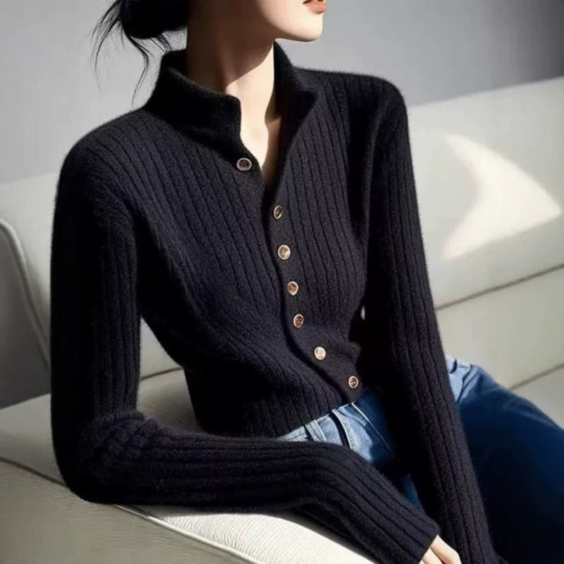 Knitted cardigan 2026 winter new style, super stylish and elegant, red sweater for women, basic layering top Knitted cardigan 2026 winter new style, super stylish and elegant, red sweater for women, basic layering top