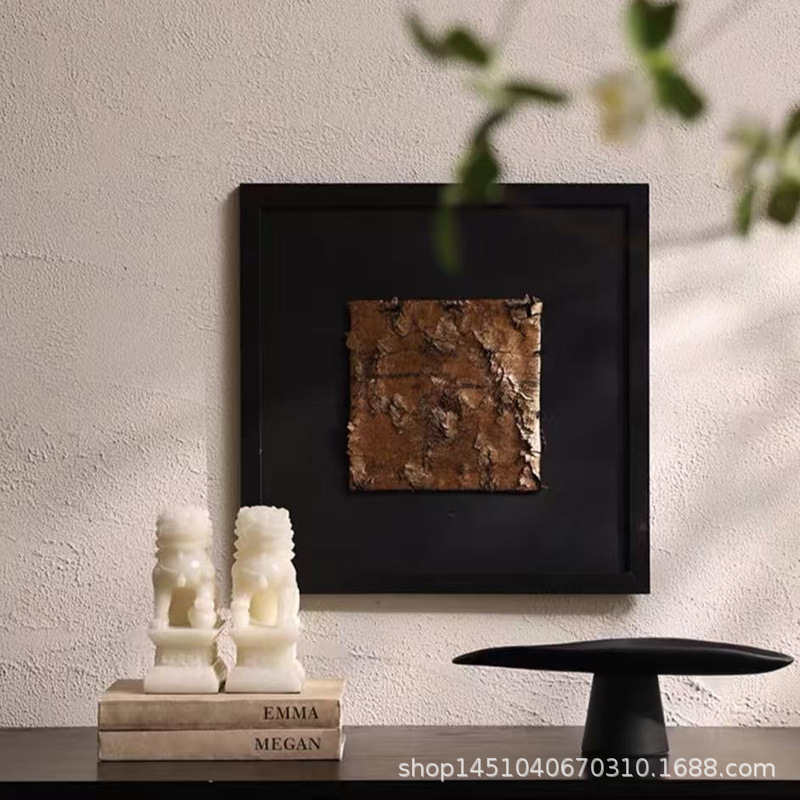 新中式茶室书房书桌装饰品摆设中古样板间展柜博古架白玉狮子摆件