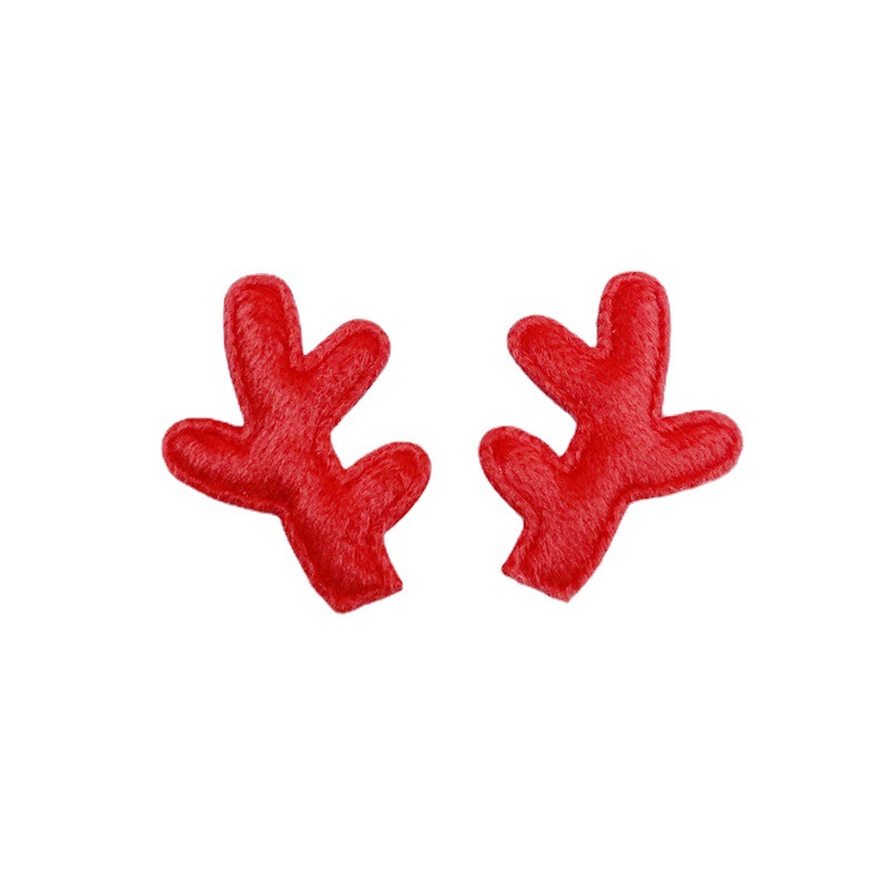 Cuernos de ciervo tridimensionales de felpa de doble cara, accesorios de Navidad, accesorios de ropa, diadema, zapatos, calcetines, accesorios de decoración de sombreros