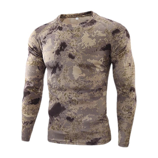 [Tela de malla] tamaño europeo transfronterizo 3D impresión hombres europeos y americanos retro hombres cuello redondo manga larga entrega de una pieza