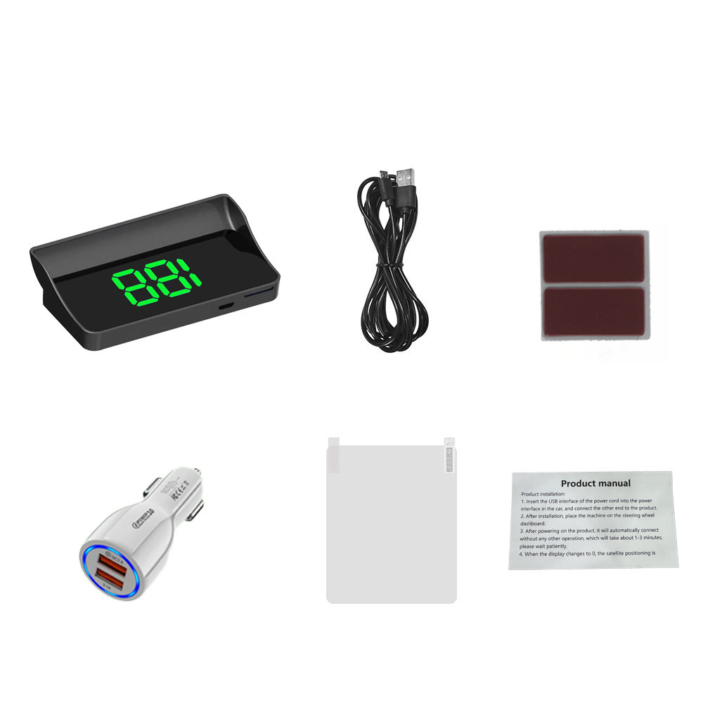 New HUD Head-Up Display GPS Speedometer Speed Display KMH/MPH Cross-Border Bestseller