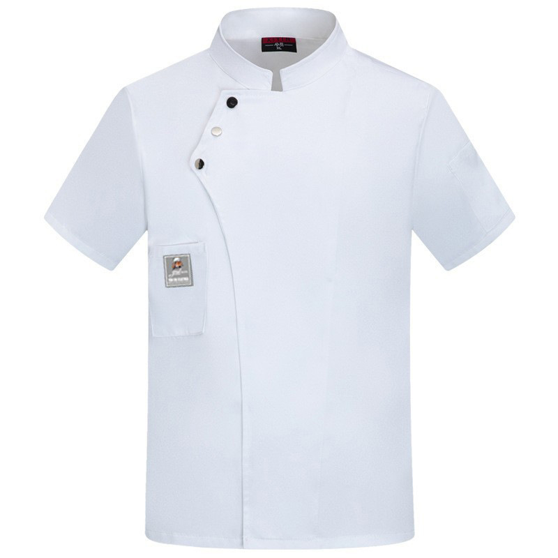 Chef de ropa de trabajo de los hombres de manga corta de verano Hotel catering hornear cocina occidental restaurante chef ropa delgada transpirable