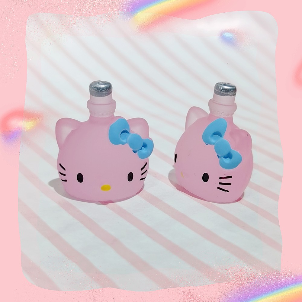 Nuevo efecto luminoso KT cabeza de gato botella perfume DIY comida y juego joyería accesorios adornos resina