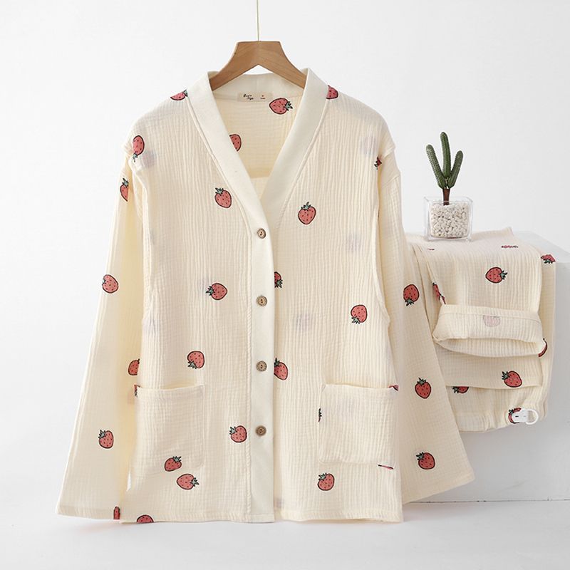 브이넥-링클천-핑크스트로베리-오프화이트