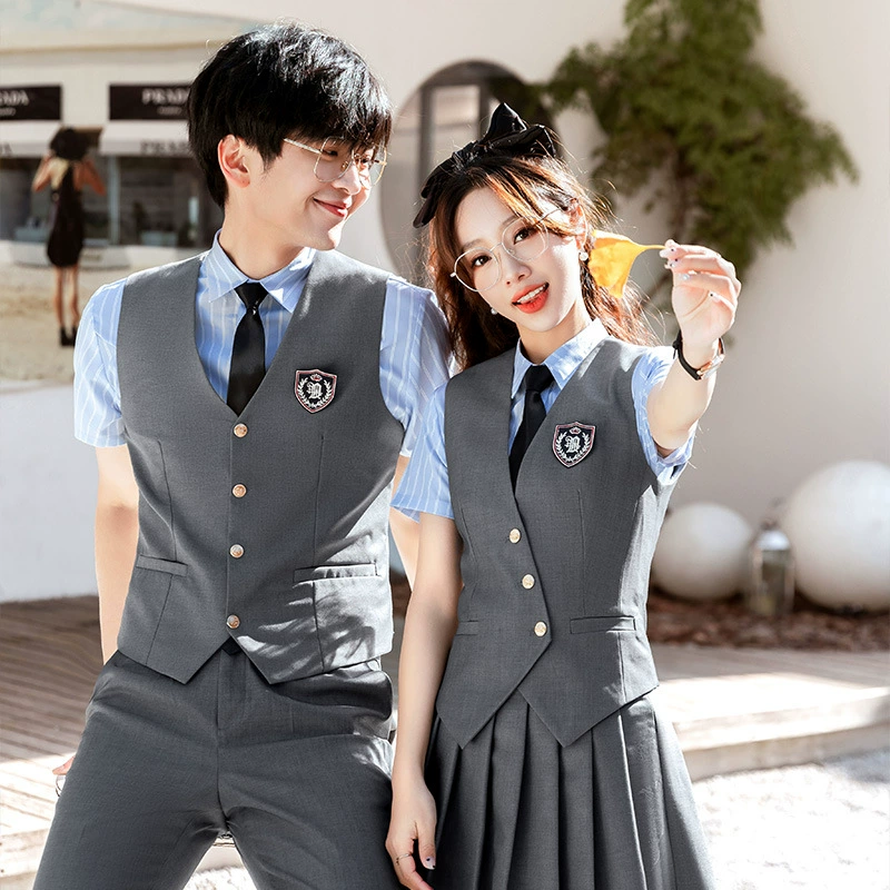 Профессиональный жилет юбка костюм мужской и женский бар KTV официант комбинезоны академический стиль Бильярд западный ресторан оснастка