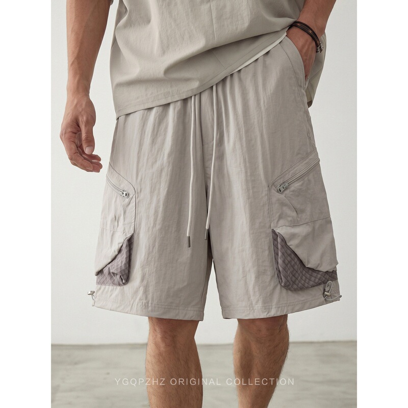 Lightweight Outdoor High-End Ice-Cool Functional Work Shorts Men's Casual Pants 2026 New Style Loose-Fitting Five-Point Shorts