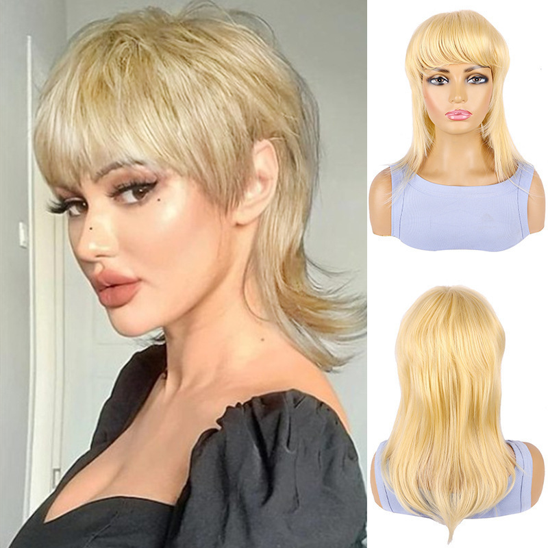 Cross-Border European and American Wig Women's Short Golden Elf Wig Pixiecut Personalized Short Hair Wig Wholesale Direct Sale
