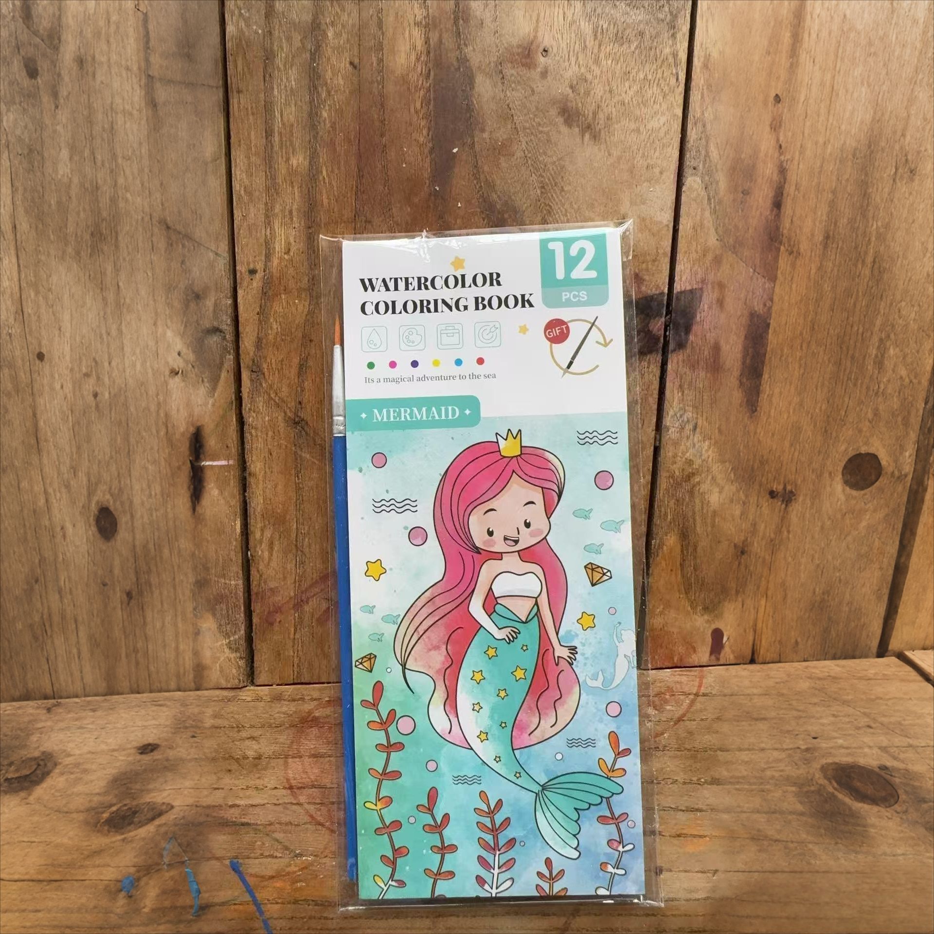 Cuaderno de acuarelas para niños, libro de pintura con acuarelas, libro de dibujo y coloreado para bebés de jardín de infantes, hecho a mano.