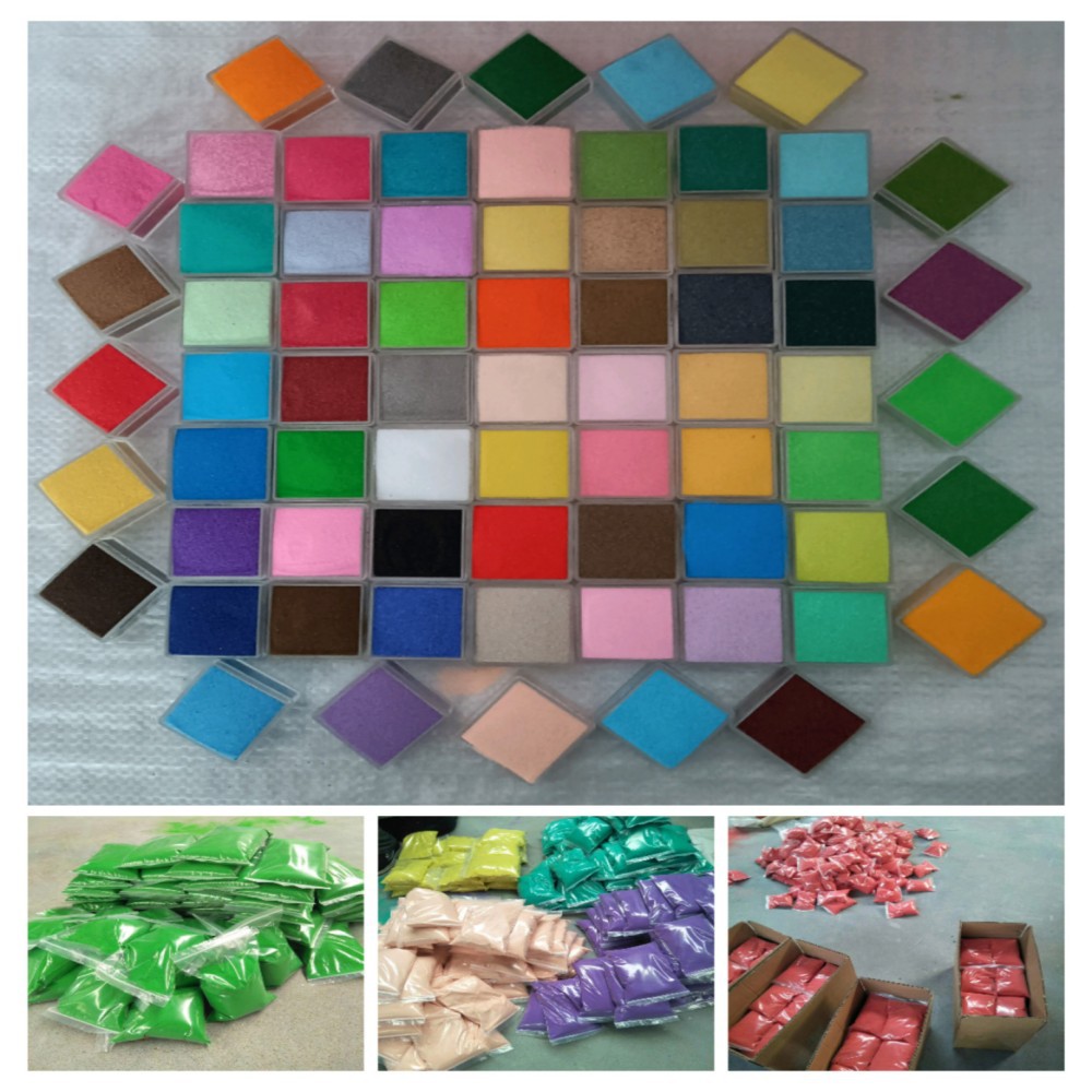 沙画彩砂 沙画台沙子 玩具彩砂 微景观彩砂染色彩砂 1斤一袋