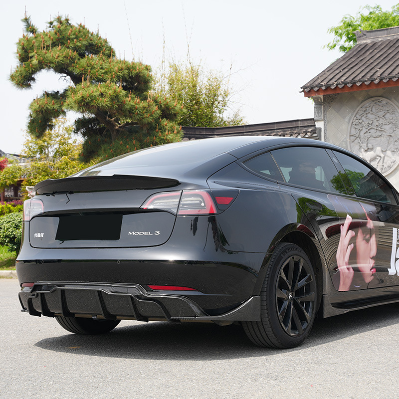 Front Lip Side Skirt Rear Lip Spoiler Body Kit for Tesla Model 3