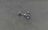 6mm steel color seven-color back plug with round cake