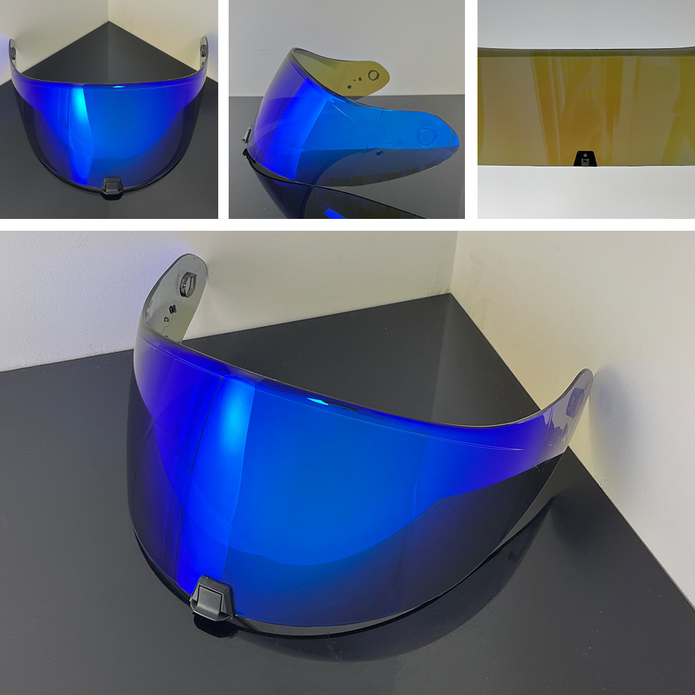 R420 Scorpion Helmet Lens R420 Full-Face Helmet Lens Electroplated Sun Protection Day and Night Universal Helmet Accessories Lock Buckle