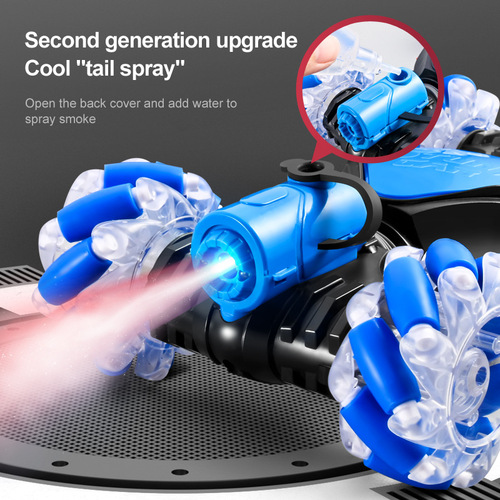 Cross-border gesture sensor twist car light music spray stunt car street stall children's electric toy remote control car
